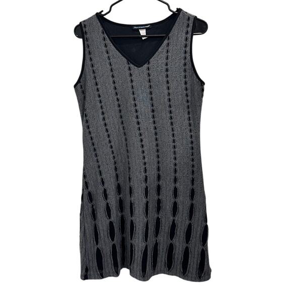 Saint Tropez West VTG Gray Black Cutout Sleeveless Dress Punk Goth Grunge Fairy - Picture 2 of 9